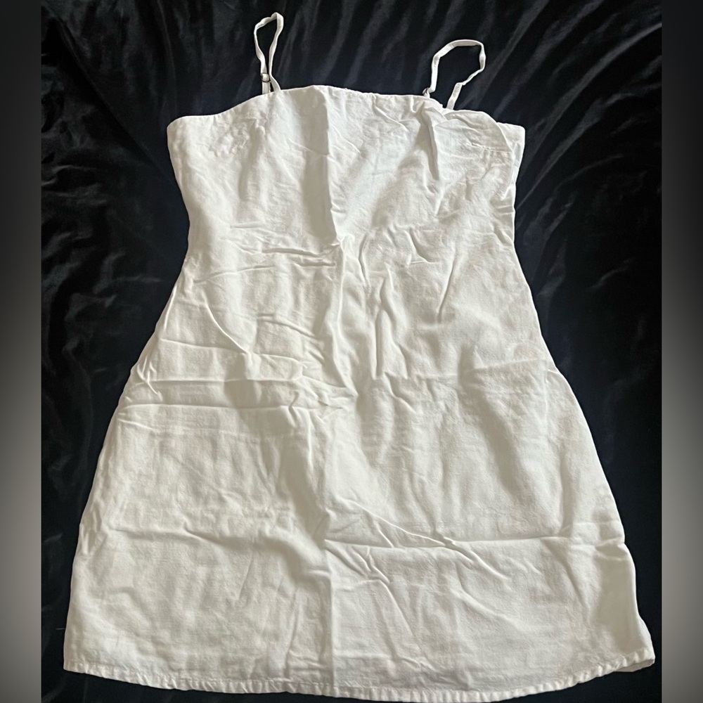 White Spaghetti Strap Sleeveless Mini Dress